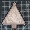 Merry Christmas Tree Cookie Cutter & Fondant Embosser | Ornament Pattern |