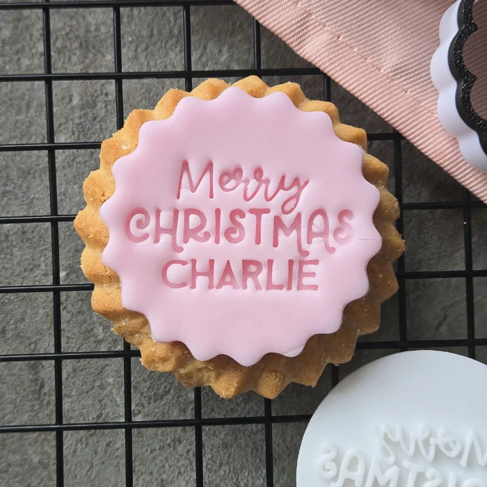Personalised Merry Christmas Name Cookie Stamp