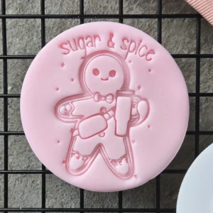 Sugar & Spice Gingerbread Cookie Stamp | Christmas Embosser