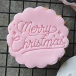 Merry Christmas Cookie Stamp | Christmas Fondant Embosser