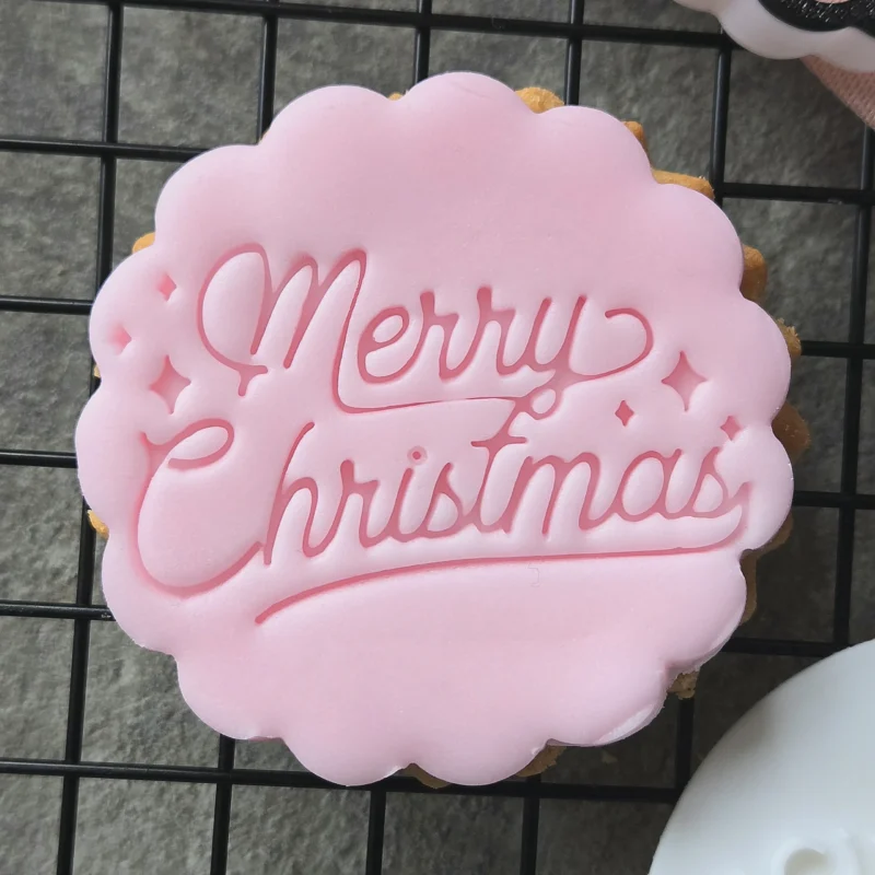 20251013_113043 Merry Christmas Cookie Stamp | Christmas Fondant Embosser
