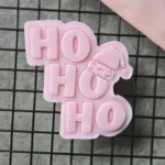 HO HO HO Cookie Cutter & Fondant Embosser with Santa Hat