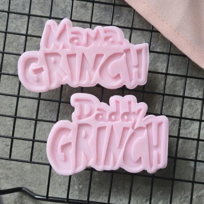 Mama/Daddy Grinch Christmas Cookie Stamp Set