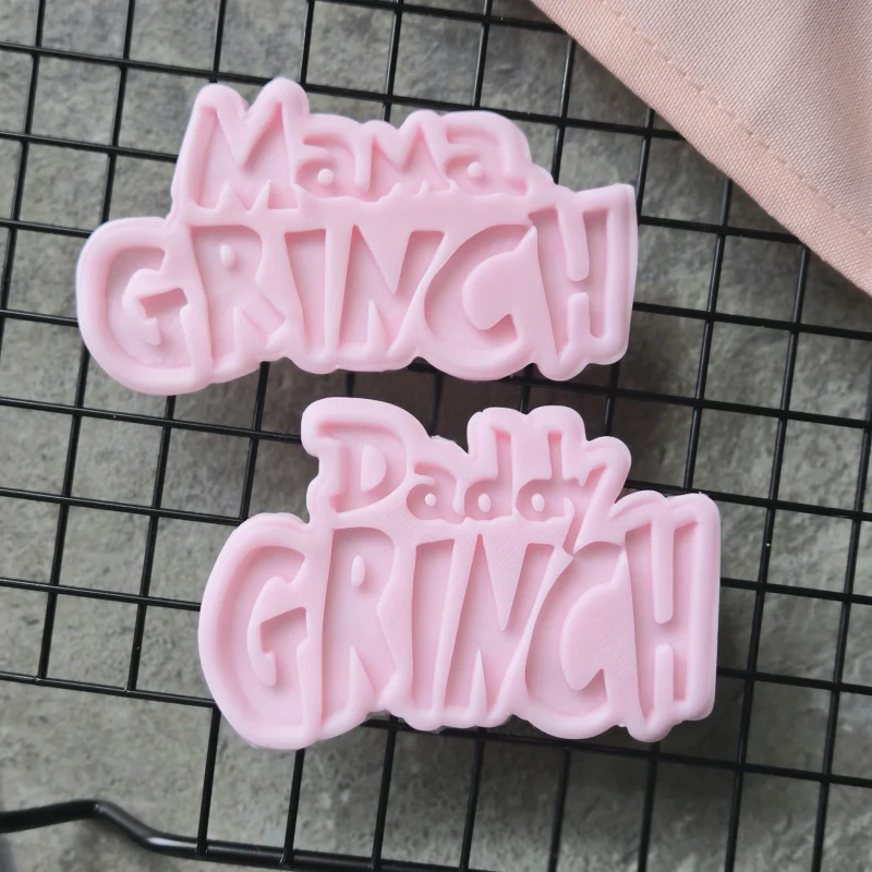 Mama/Daddy Grinch Christmas Cookie Stamp Set
