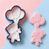3 Teddy Bear with Balloons Cookie Cutter & Embosser Set