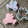 Oh Baby Cookie Cutter & Cupcake Embosser: Gender Reveal Party, UK Made