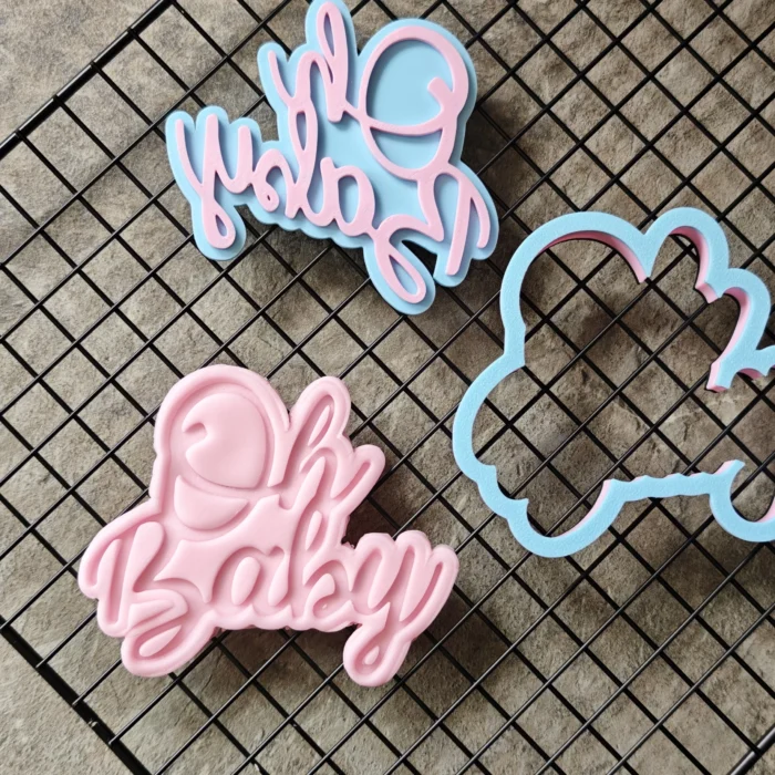 IMG_20250725_142905 Oh Baby Cookie Cutter & Cupcake Embosser: Gender Reveal Party, UK Made