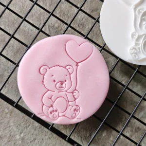Teddy Bear & Balloon Cookie Stamp | Baby Shower Embosser