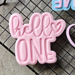 Hello One Crown Cookie Cutter & Embosser Set