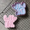 Baby Shower Hello ONE Cookie Cutter | Cupcake Embosser | Gender Reveal Stamp for Cookies & Fondant