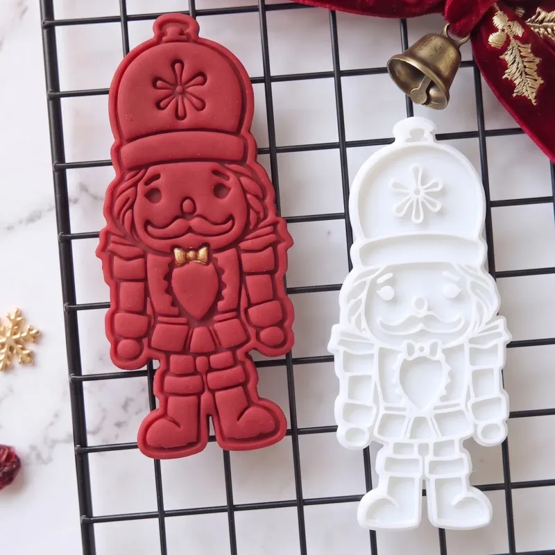 Nutcracker Cookie Stamp & Cutter (1) Nutcracker Christmas biscuit made with cookie stamp and cutter