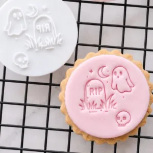 Ghost & Gravestone Cookie Stamp | Halloween Fondant Embosser