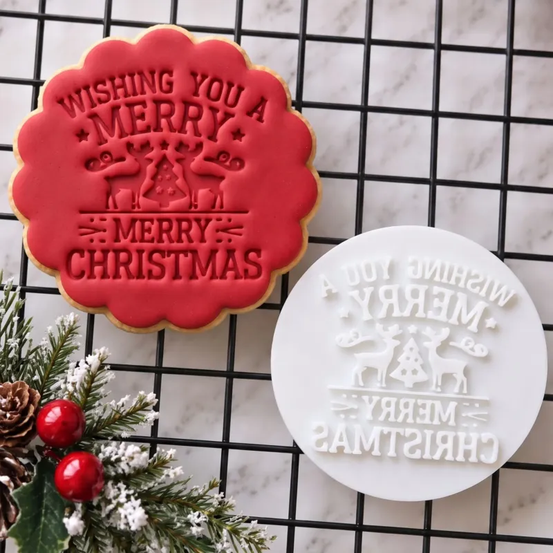 Wishing You a Merry Christmas Cookie Stamp 1