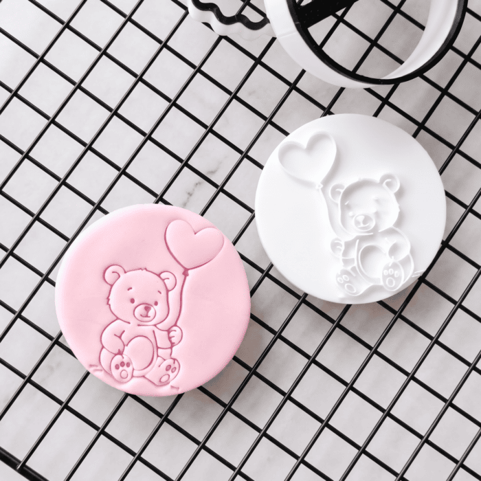 bear_ballon_stamp (2) Teddy Bear & Balloon Cookie Stamp | Baby Shower Embosser