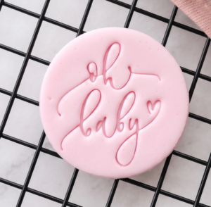 Oh Baby  Cookie Stamp | Baby Shower Embosser
