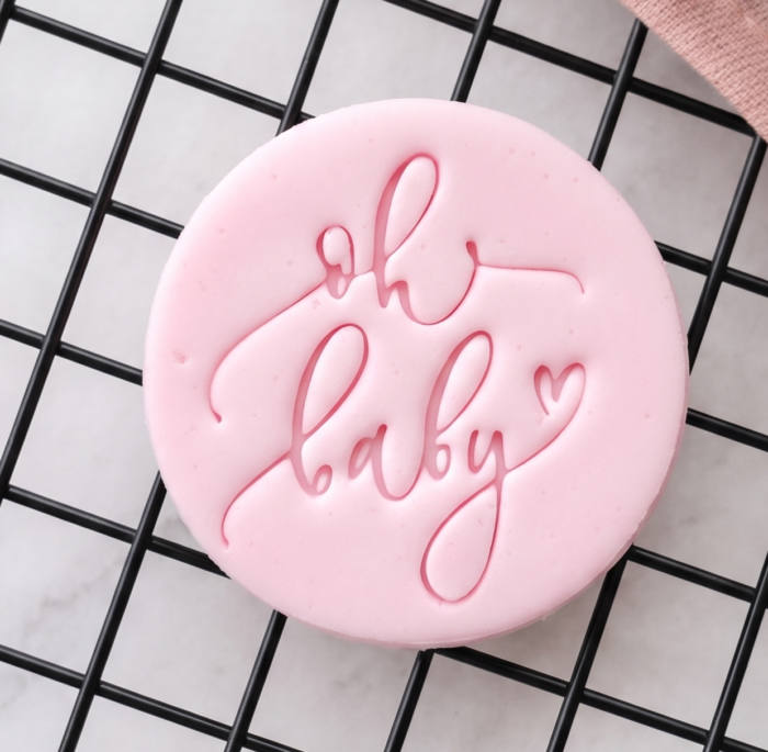 Oh Baby  Cookie Stamp | Baby Shower Embosser