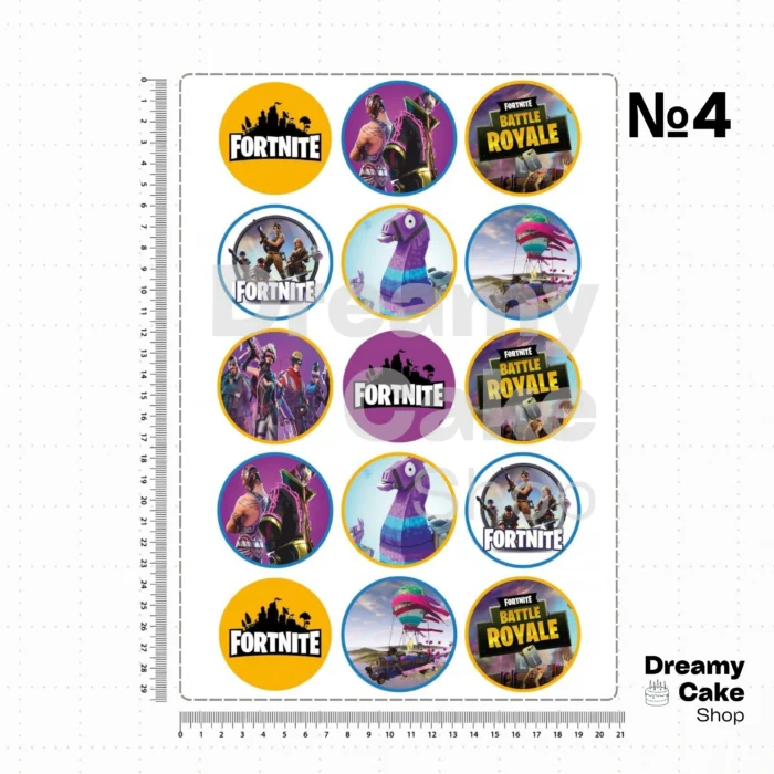 Fortnite Edible Cake Topper