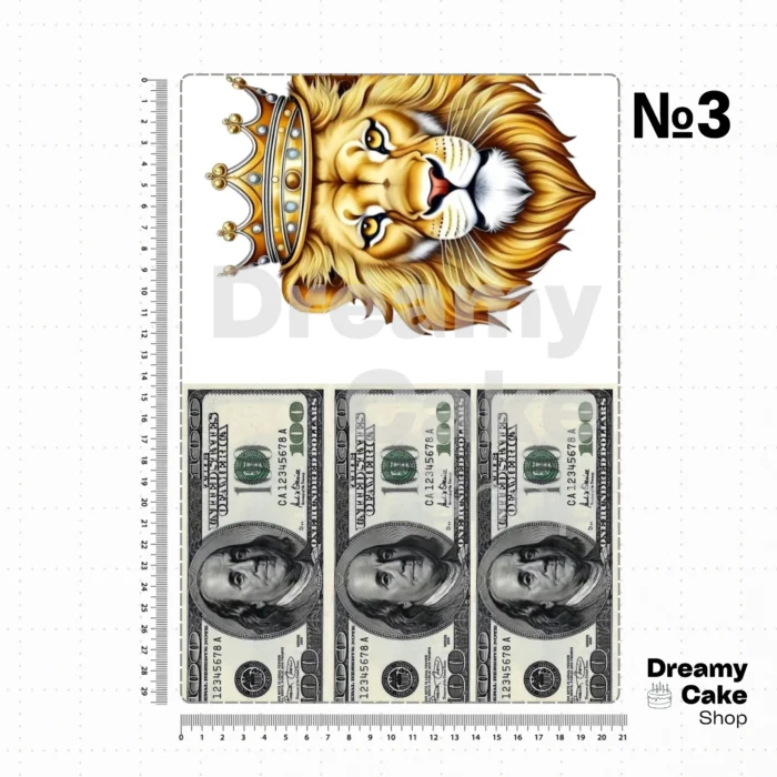 28 Royal Lion Crown Edible Cake Topper