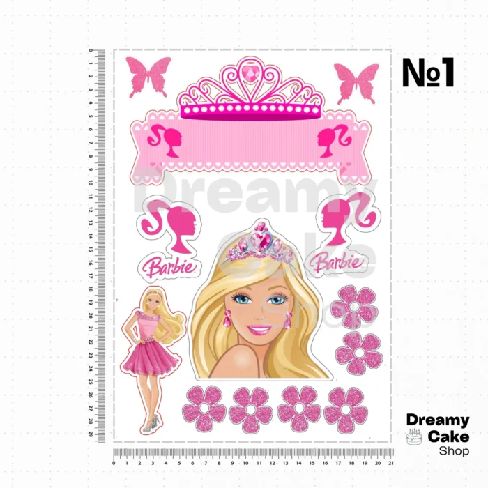 barbie_1 Barbie A4 Edible Cake Topper