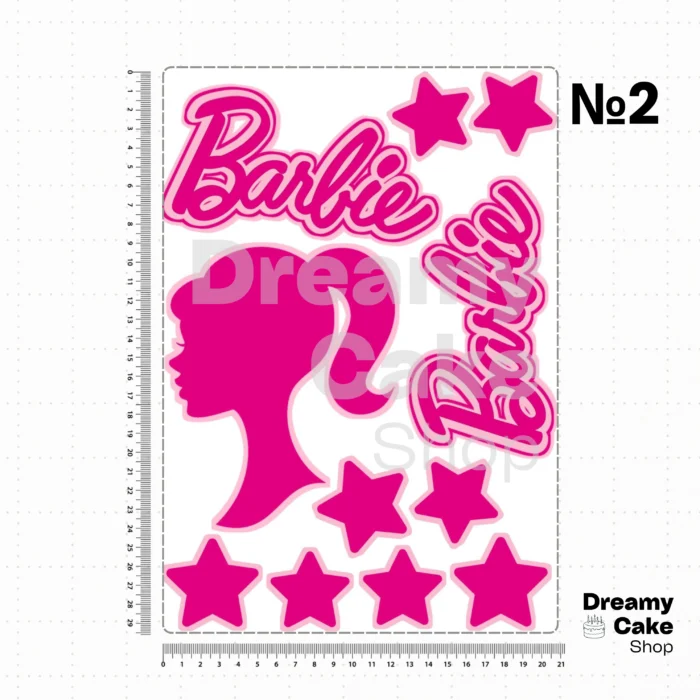 Barbie A4 Edible Cake Topper