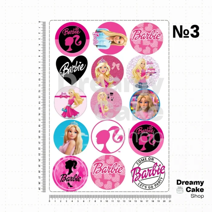 Barbie A4 Edible Cake Topper