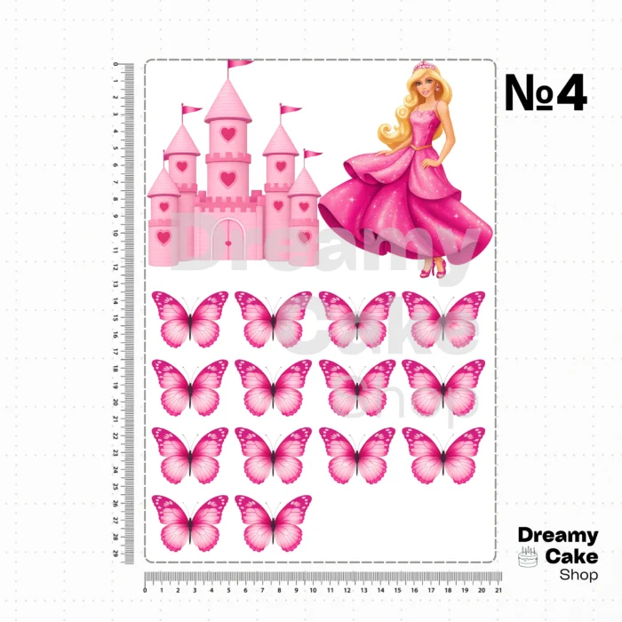 Barbie A4 Edible Cake Topper