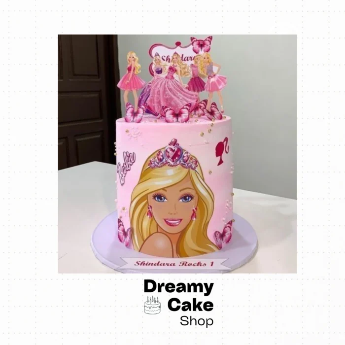 expample Barbie A4 Edible Cake Topper