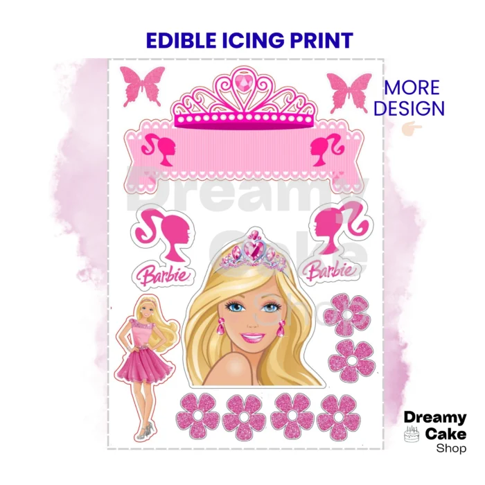 Barbie A4 Edible Cake Topper