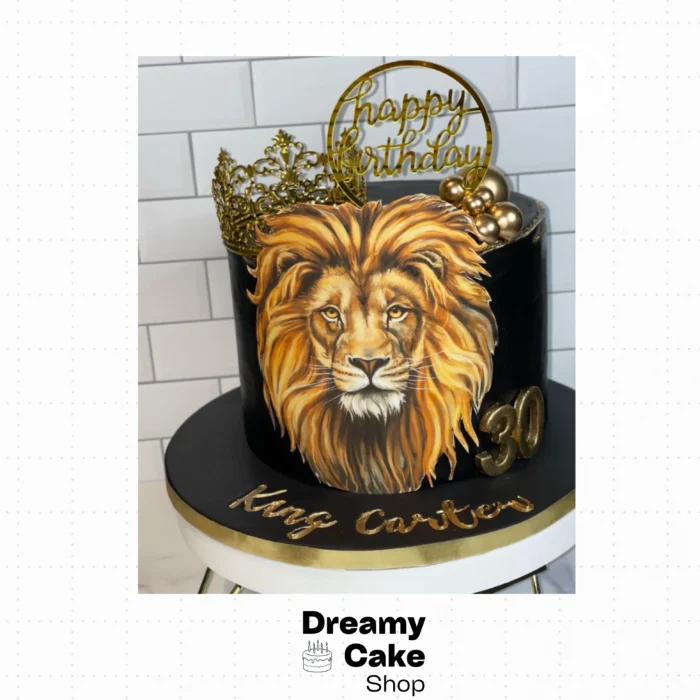 Royal Lion Crown Edible Cake Topper
