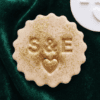 Initials & Heart Cookie Stamp (1) Personalised Initials & Heart Cookie Stamp | Wedding Embosser