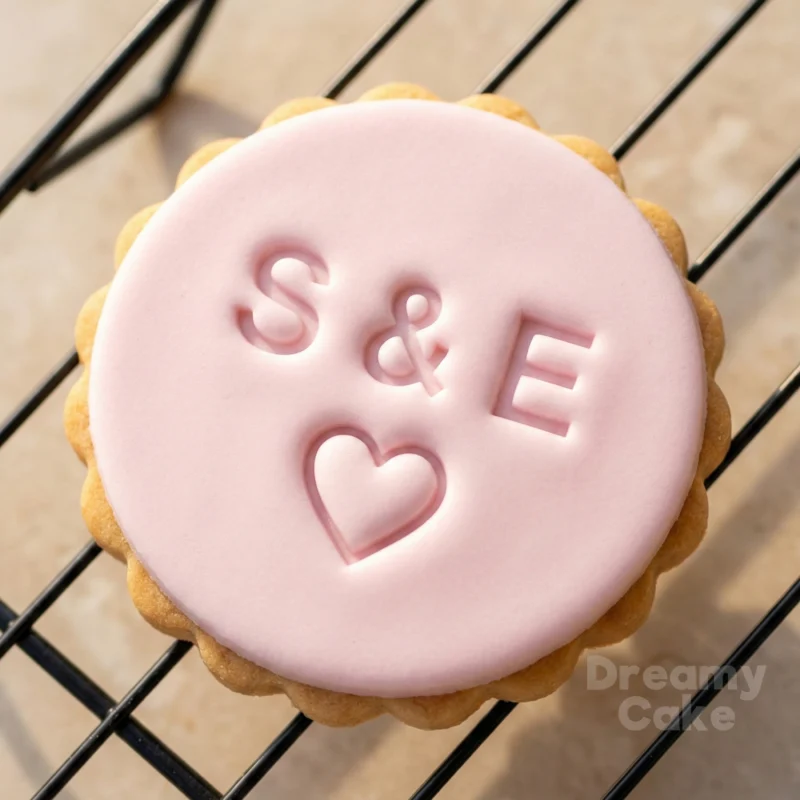 Initials & Heart Cookie Stamp