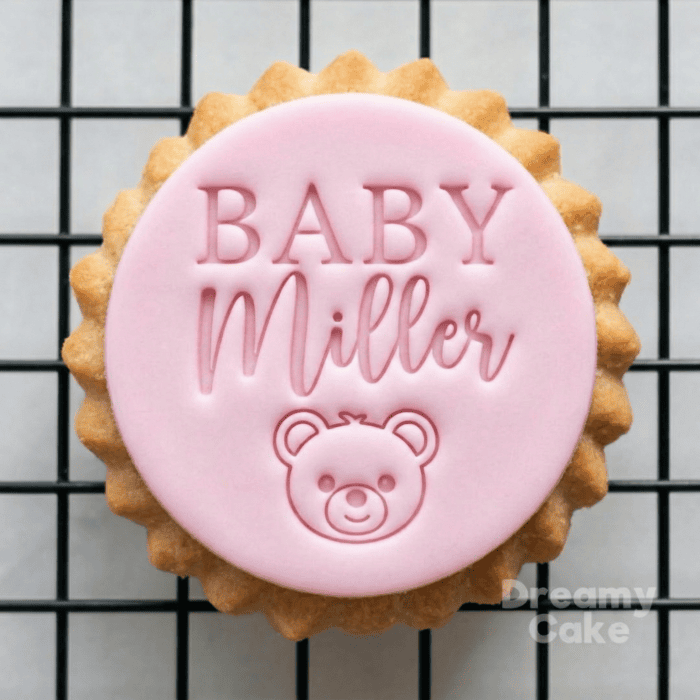 baby bear Personalised Baby Name Bear Cookie Stamp