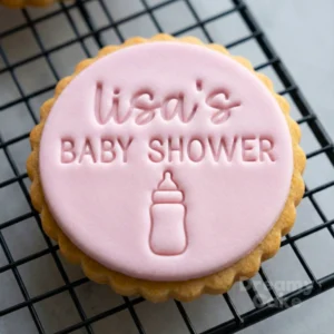 Personalised Baby Shower Name Cookie Stamp | Bottle Design