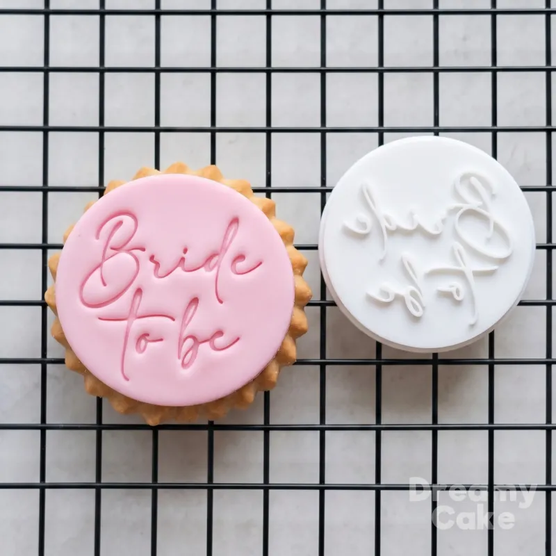 bride_to_be_cookie_stamp Bride to Be Cookie Stamp | Elegant Hen Do Fondant Embosser