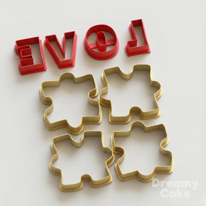 LOVE Puzzle Cookie Stamp