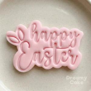 Happy Easter Script Cookie Cutter & Embosser Set