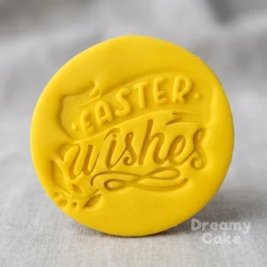 Easter Wishes Cookie Stamp | Script Fondant Embosser