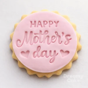 Happy Mother’s Day Cookie Stamp | Heart Script Design