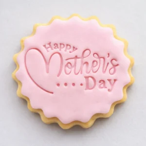 Happy Mother’s Day Cookie Stamp | Floral Script Design