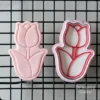 Tulip flower cookie cutter for dough and fondant