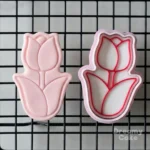 Tulip flower cookie cutter for dough and fondant