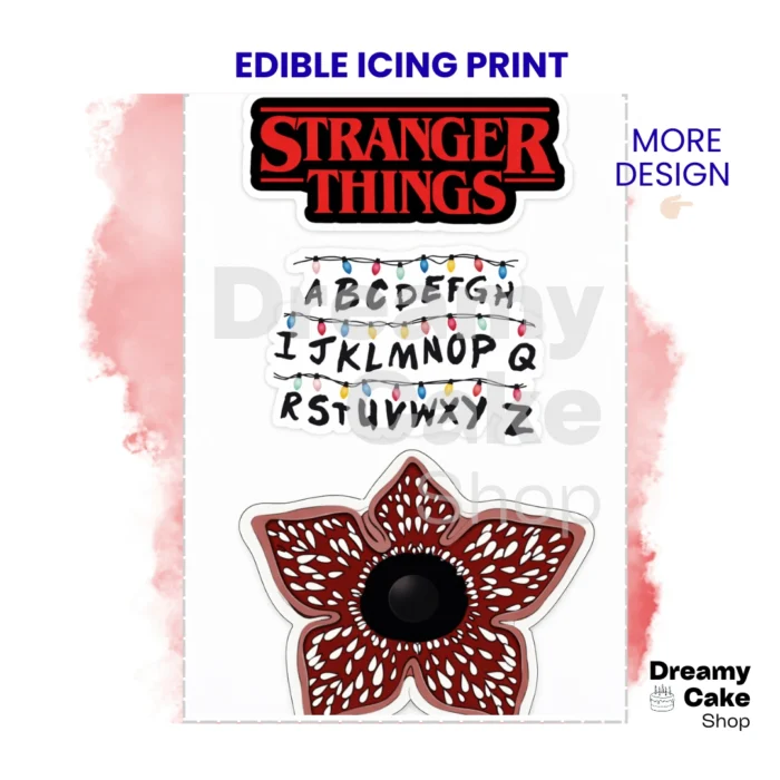 Stranger Things Birthday Cake Topper Edible