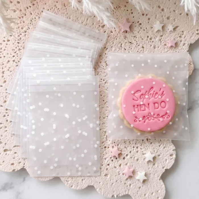 polka-dot-ms-cookie-bags-80x100mm (1) Polka Dot Cookie Bags | Self-Seal M&S Biscuit Favour Bags 80 × 100 mm